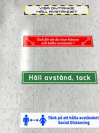 Golvdekal för avståndsmarkering 60x10cm pris från