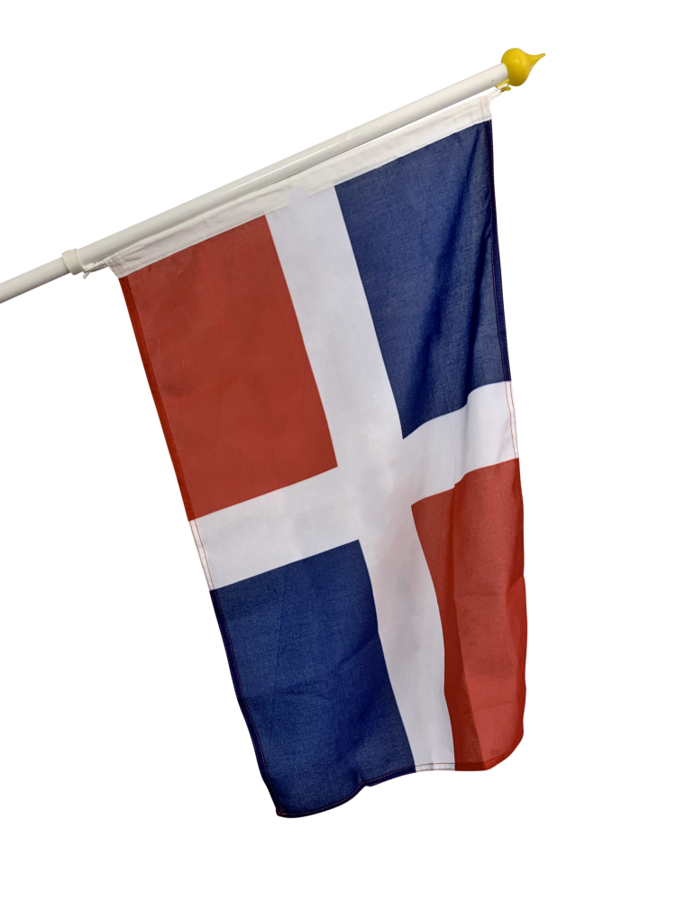 Dominikanska republikens fasadflagga utan statsvapen