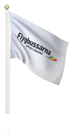 Reklamflagga / Företagsflagga / Flaggstångsflagga med digitaltryck liggande modell 300x180cm, pris från