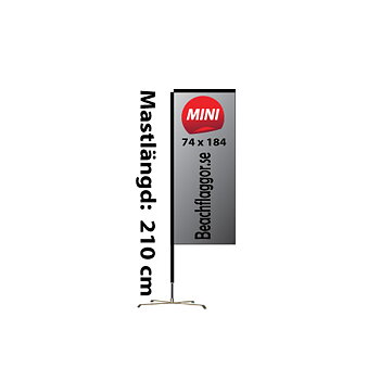 Beachflagga Rak Mini Komplett paket 2