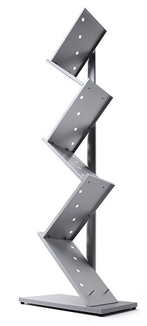 Broschyrställ Zig Zag 6xA4, metall