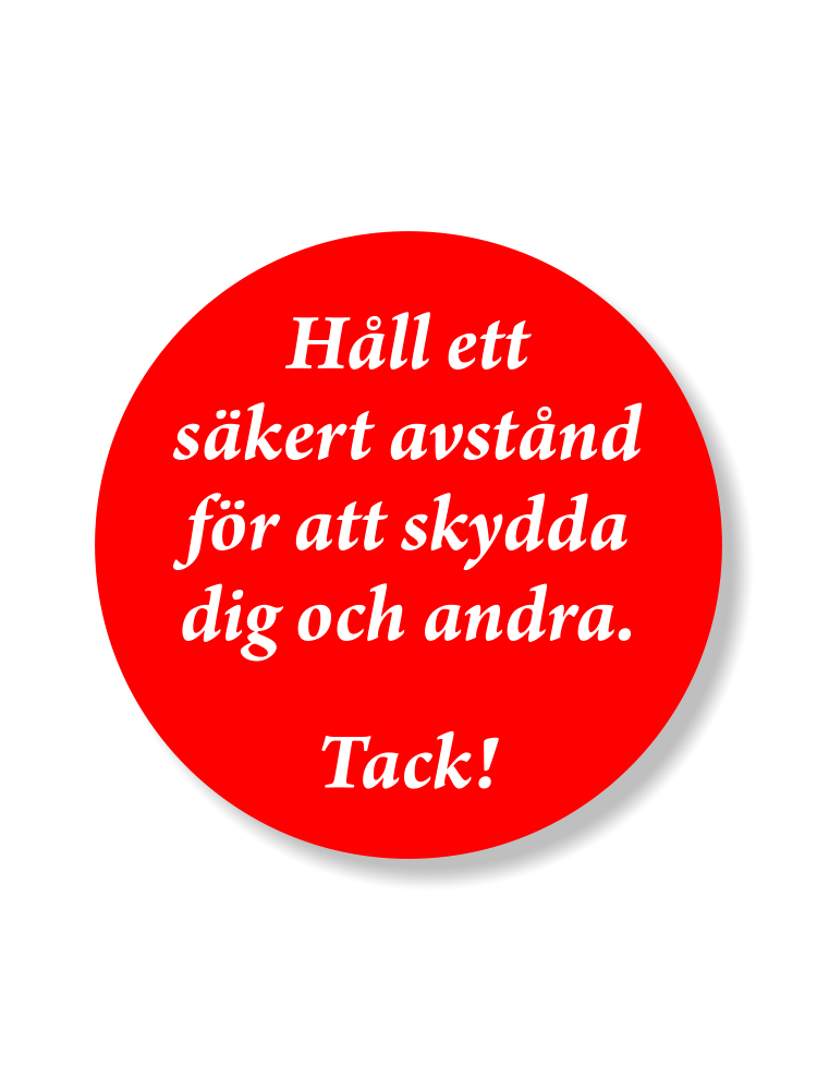 Golvdekal för avståndsmarkering 29x29cm pris från - 3