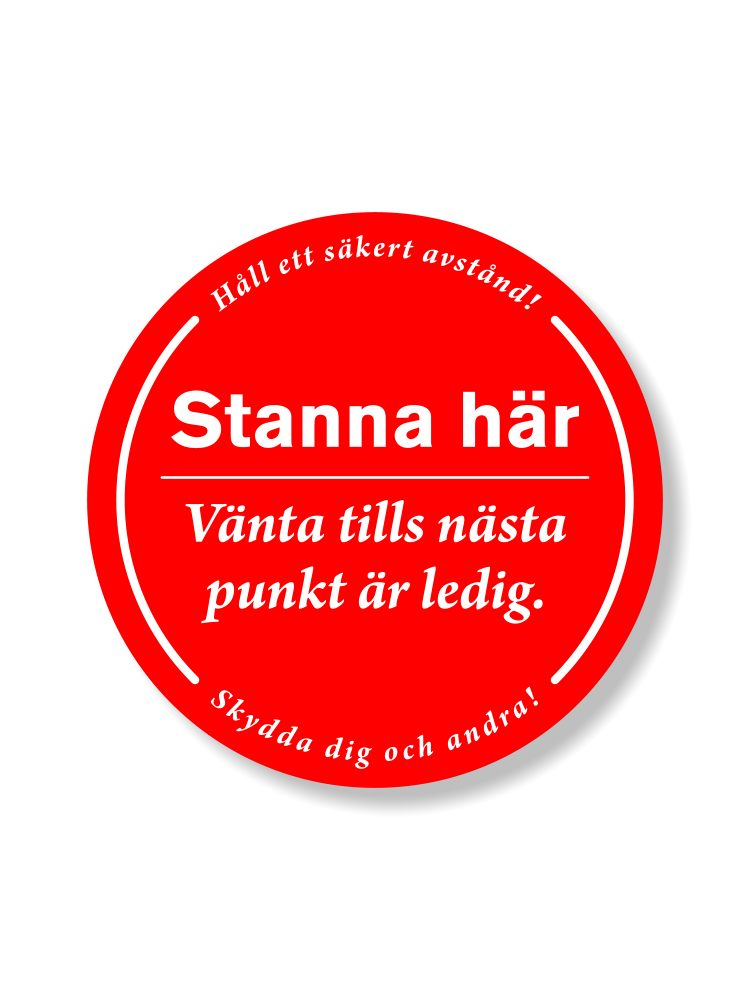 Golvdekal för avståndsmarkering 29x29cm pris från - 5