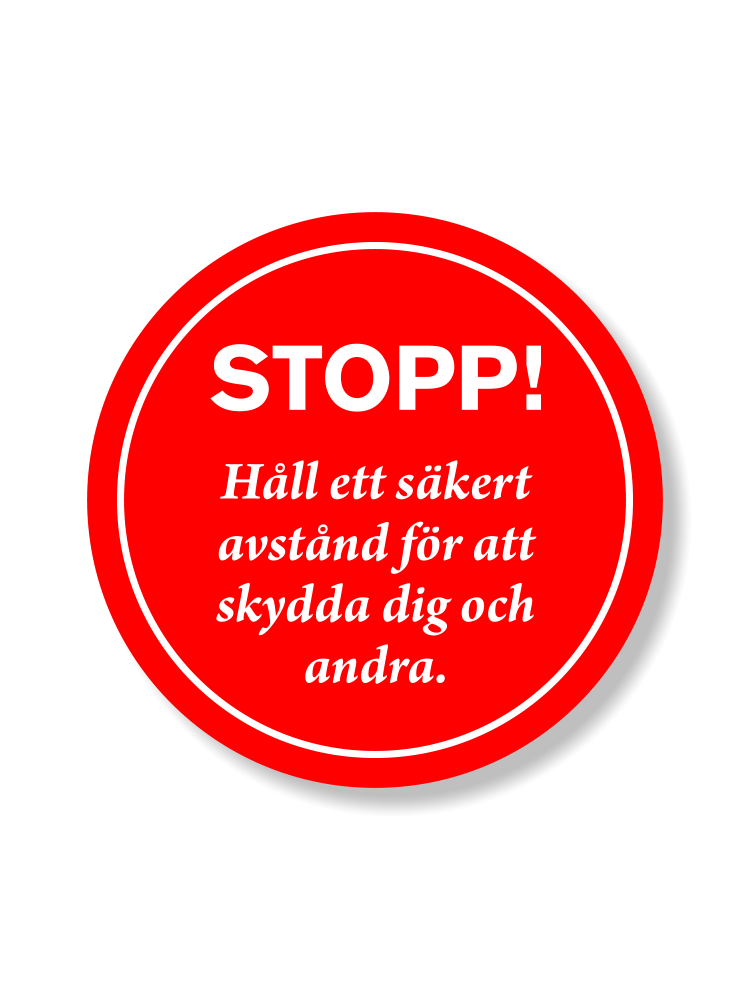 Golvdekal för avståndsmarkering 29x29cm pris från - 4