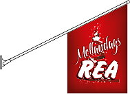 Fasadflagga Mellandags REA