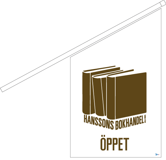 Kioskflagga med väggfäste i metall - 4