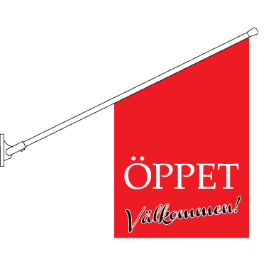 Öppet/Välkommen Flagga - 2