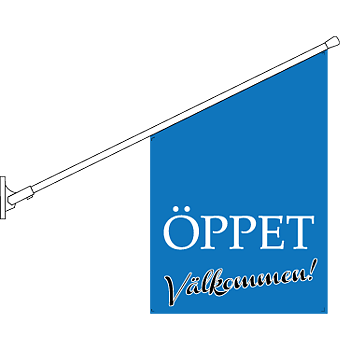 Öppet/Välkommen Flagga