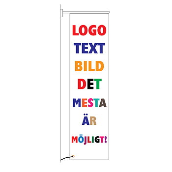 Fasadflagga 40x180cm rak med egen design