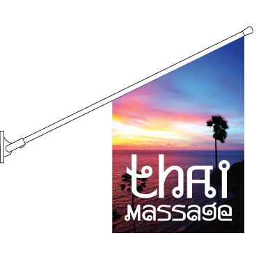 Thai massage flagga med bild