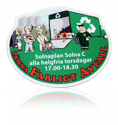 Kylskåpsmagnet mjuk formskuren - 10