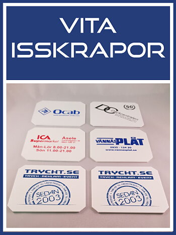 Isskrapa vit inklusive 1st enfärgstryck pris från: