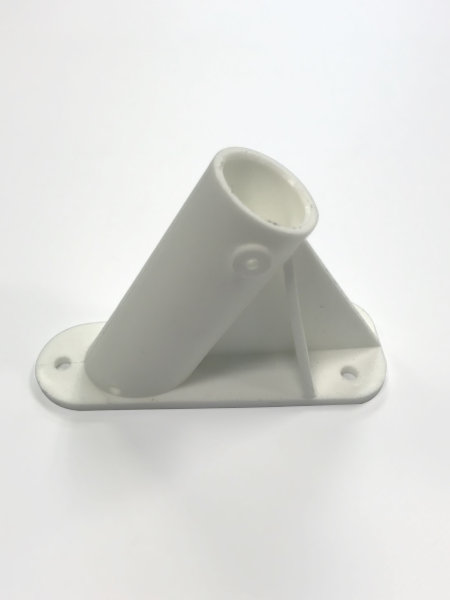 Väggfäste i vit plast 22mm