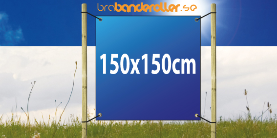 Dubbelsidig Banderoll Extra kraftig 150x150cm
