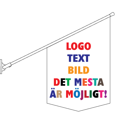 Kioskflagga spetsig med egen design