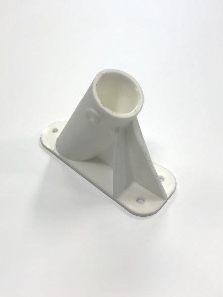 Väggfäste i vit plast 22mm - 3