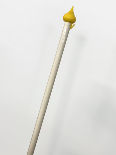 Aluminium flaggstång med gulknopp 22 mm. 130cm