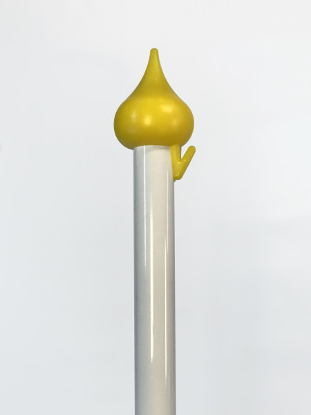Aluminium flaggstång med gulknopp 22 mm. 130cm - 2