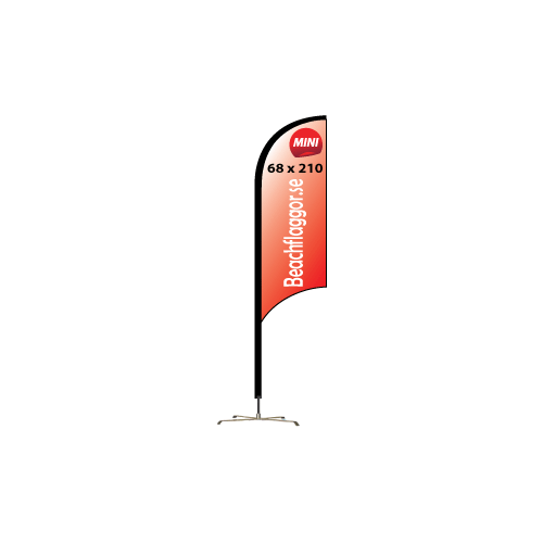 Beachflagga Haj Mini endast flagga
