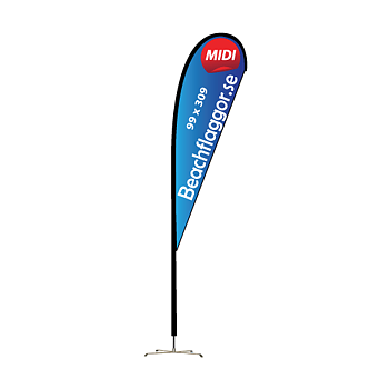 Beachflagga Droppen Midi Endast flagga