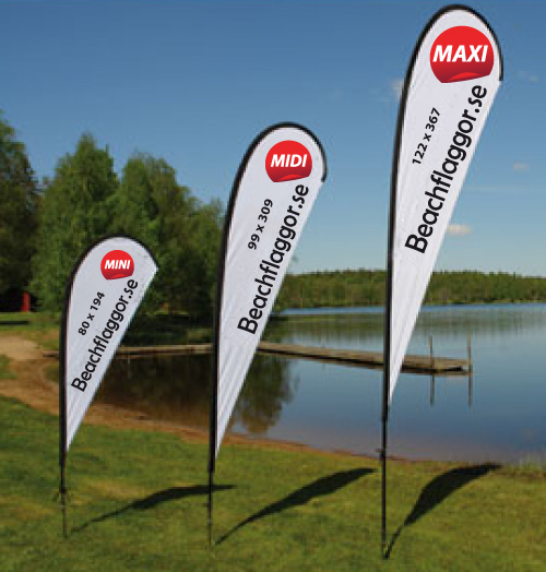 Beachflagga Droppen Maxi endast flagga - 4