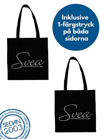  Tygkasse med långa handtag  inklusive enfärgstryck på båda sidorna       FRÅN
