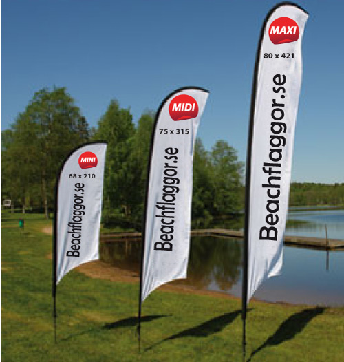 Beachflagga Haj Midi endast flagga - 4
