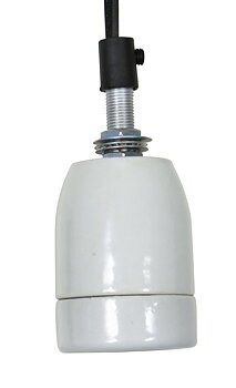Lampsockel med kabel och strömbrytare