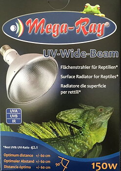 Mega-Ray UV-Widebeam HID 150 W med drivdon multi och lampsockel
