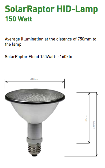 Solar Raptor HID 150 W  - 4