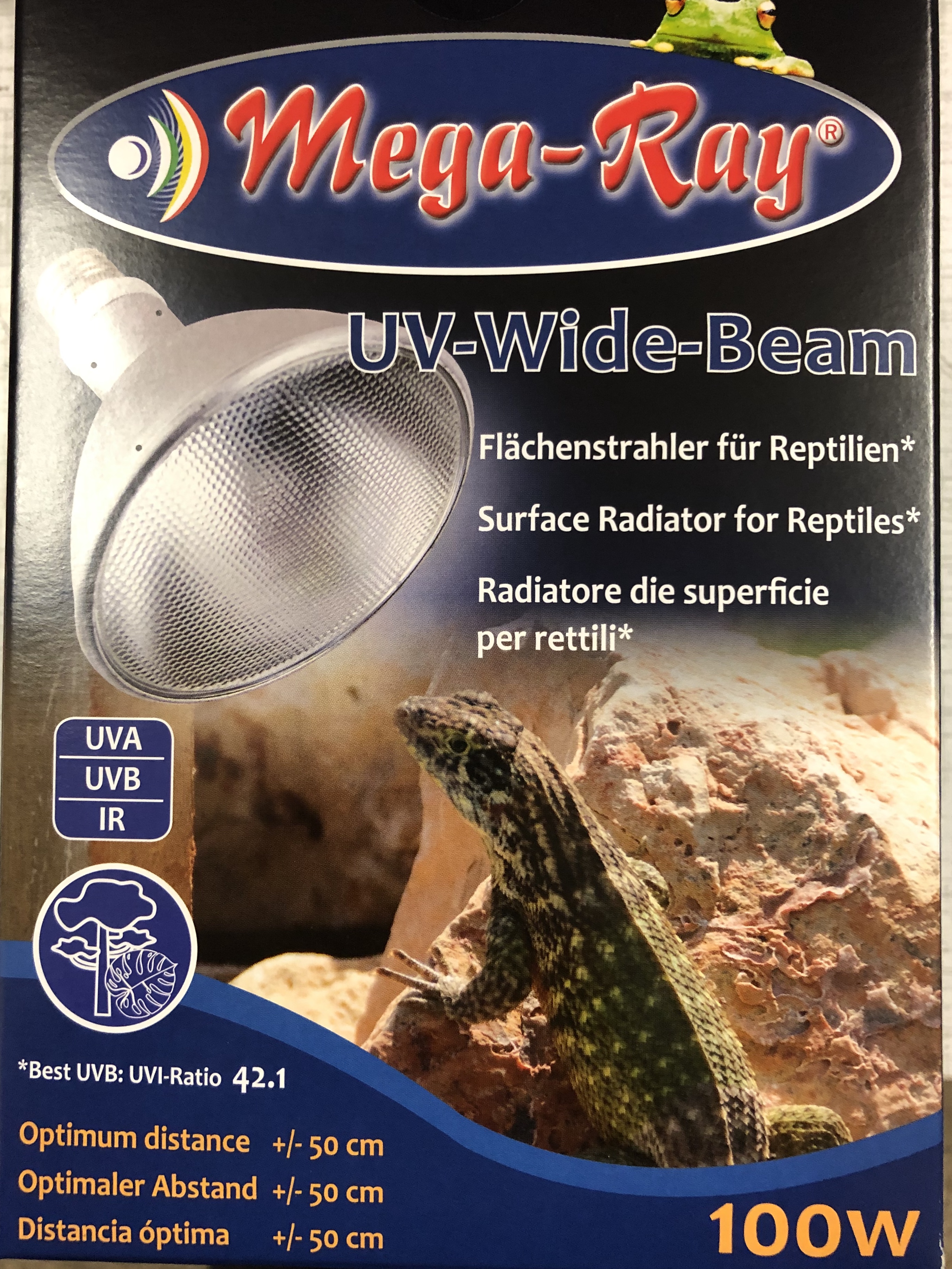 Mega-Ray UV-Widebeam HID 100 W med drivdon multi och lampsockel
