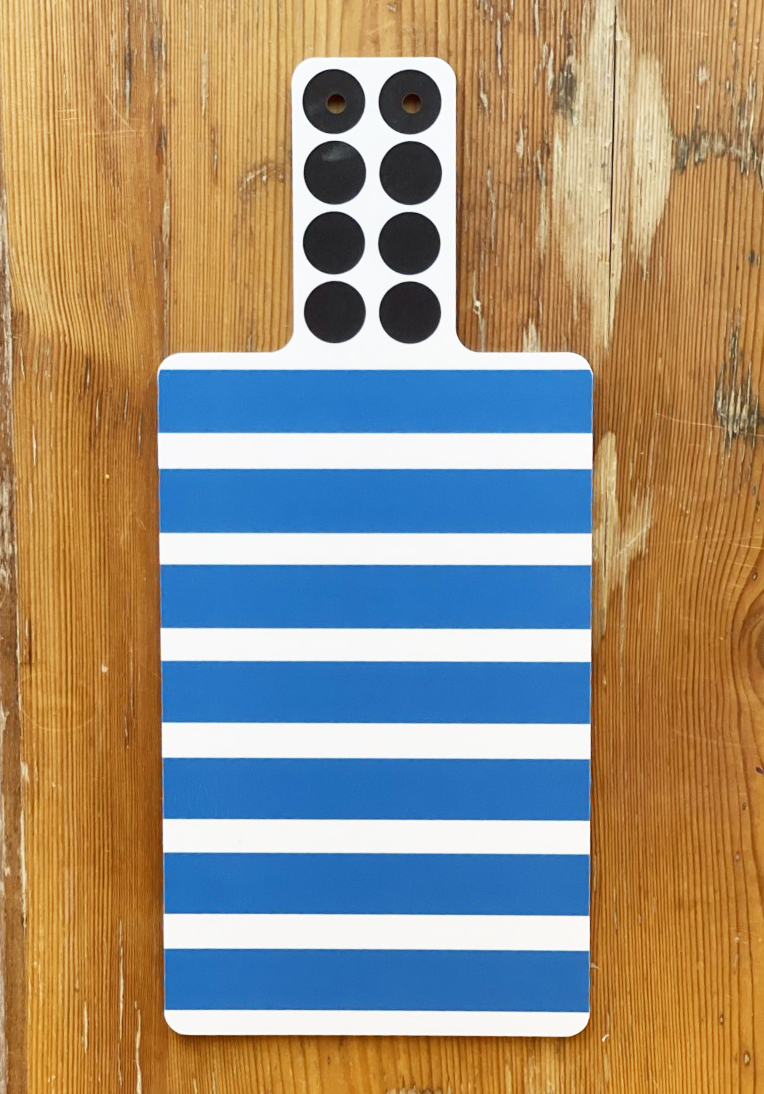 CUTTINGBOARD with handle / blue stripes - 3