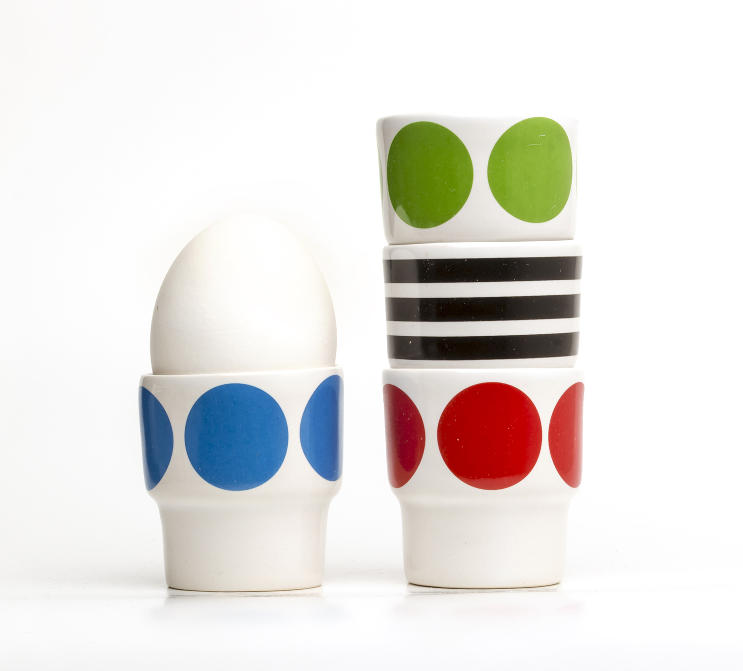 EGGCUPS red dots x 2 - 4