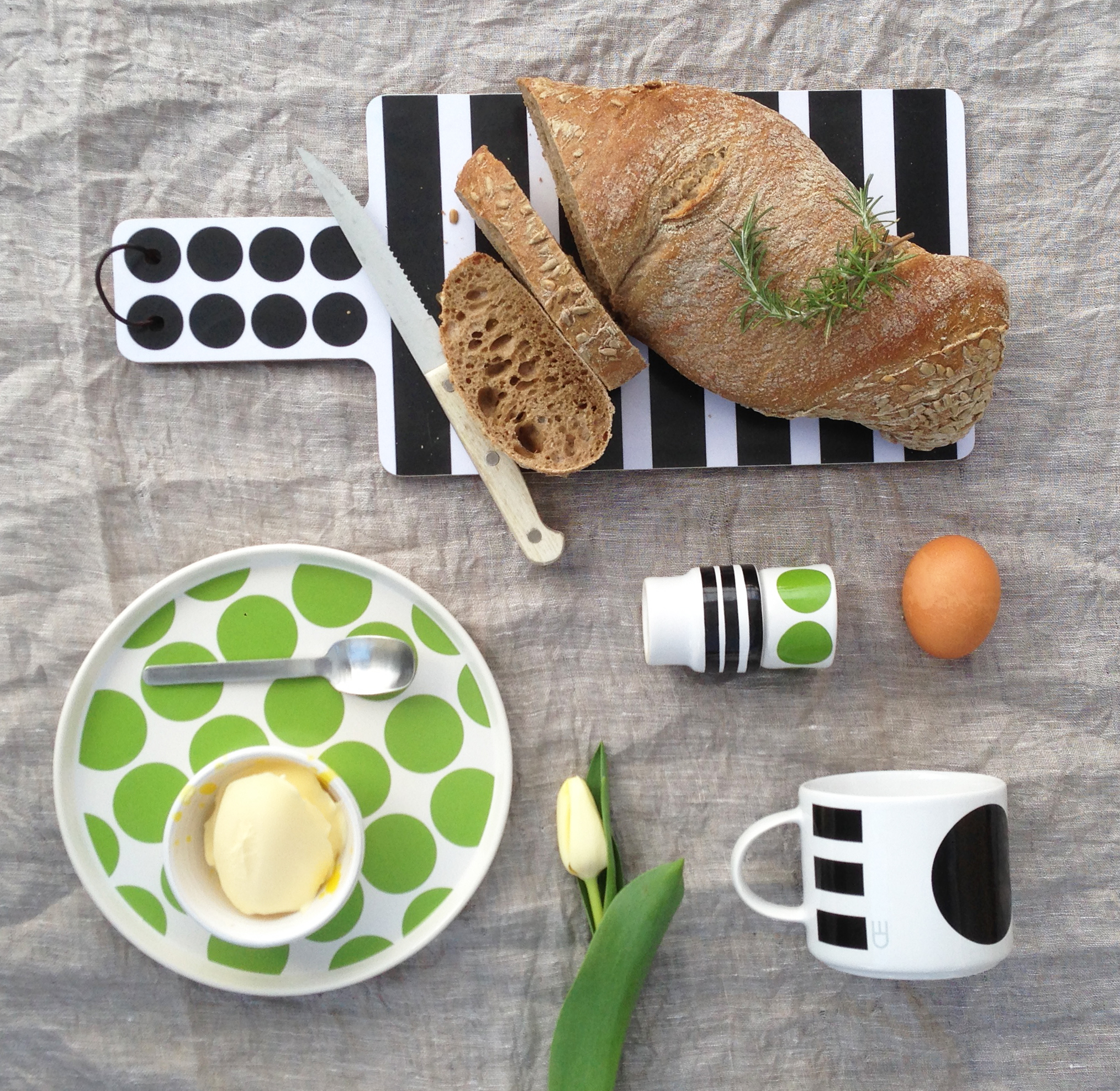 EGGCUPS green dots X2 - 4