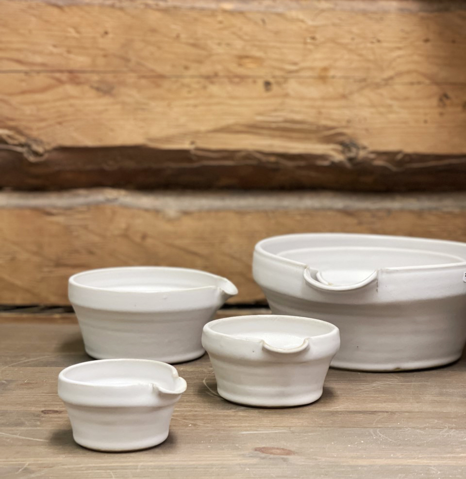 PREPARING BOWL w spoot / set of 5 