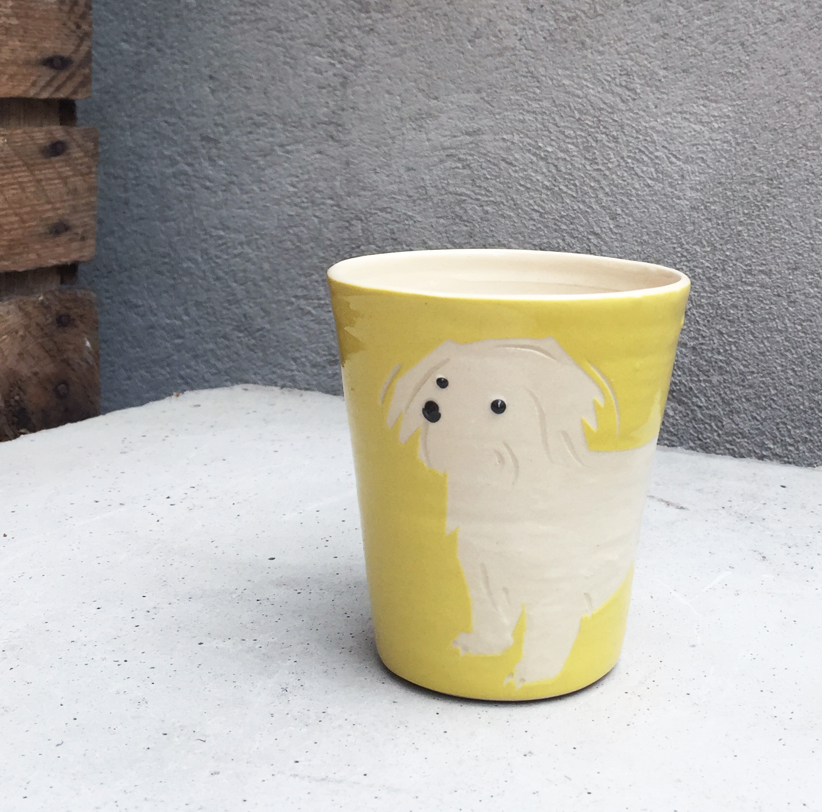 BYRACKAMUGG Liten vit hund - 4