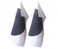 DOT   black Teatowel X2