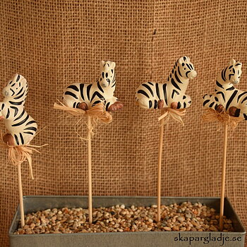 Zebra svart/vit Sticks Olika Modeller. Tips ta bort pinne...