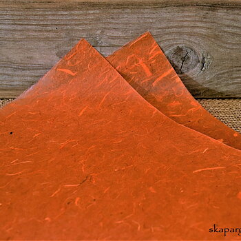 Dekorations-Papper Vaxat Orange Ark i Olika Strl.