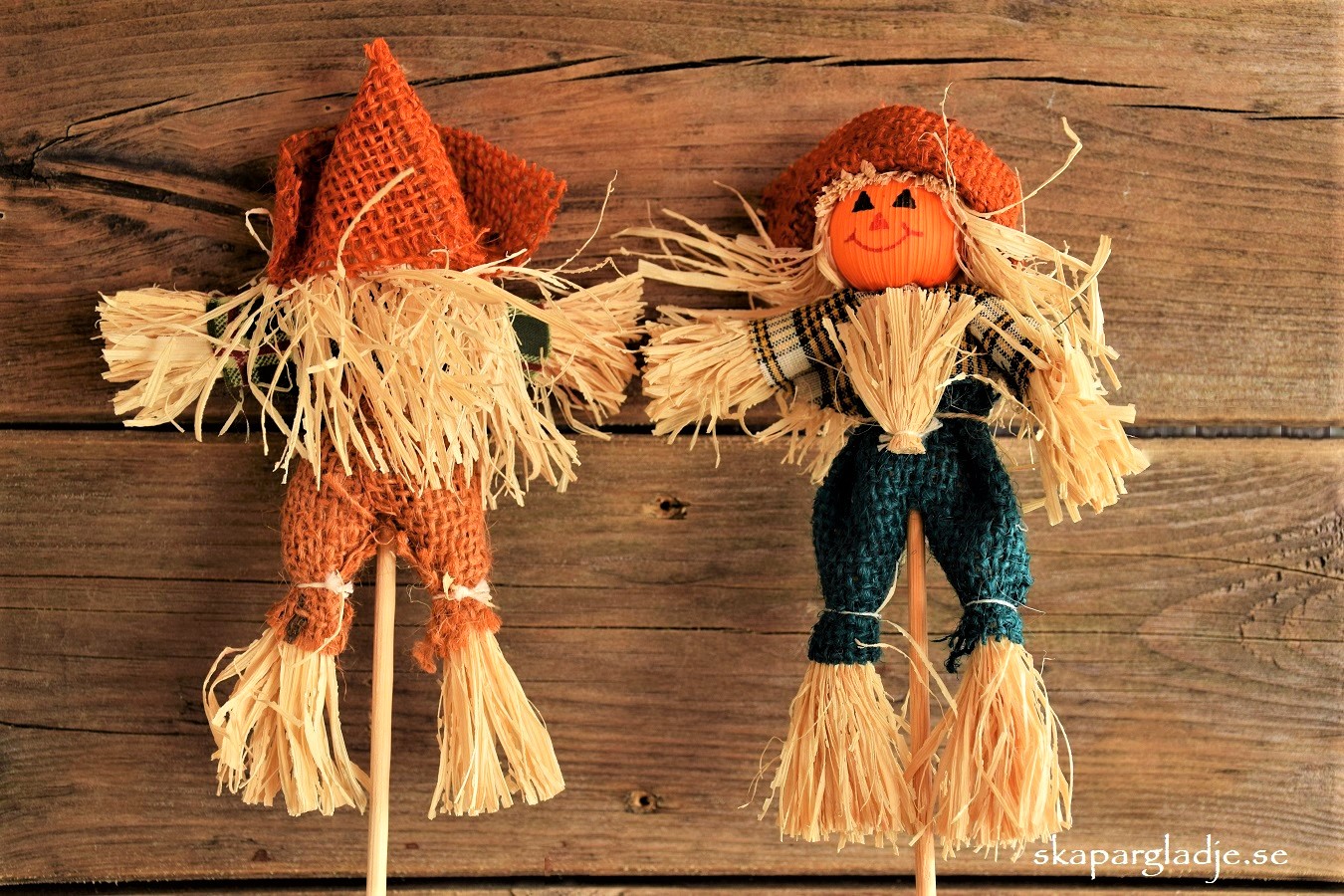 Fågelskrämma Docka Dekorations-sticks 16cm Olika Färg - 2