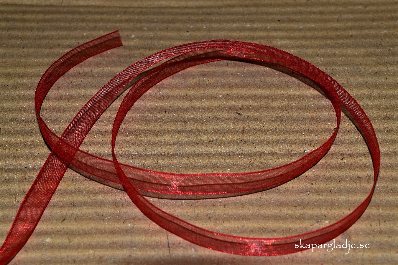 Band Organza Rött 7mm - 2