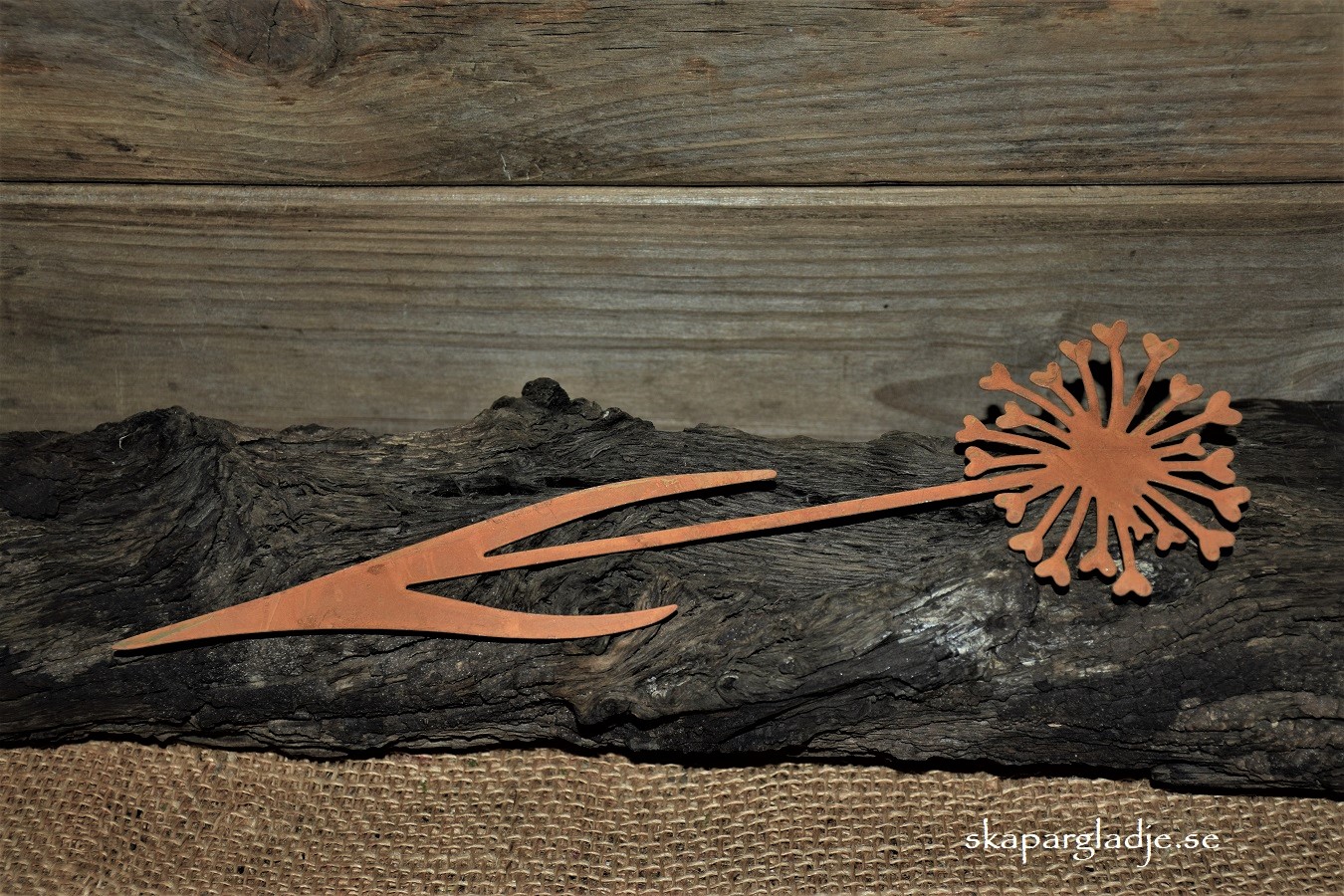 Blomma  Metall Rostig med Patina    - 2
