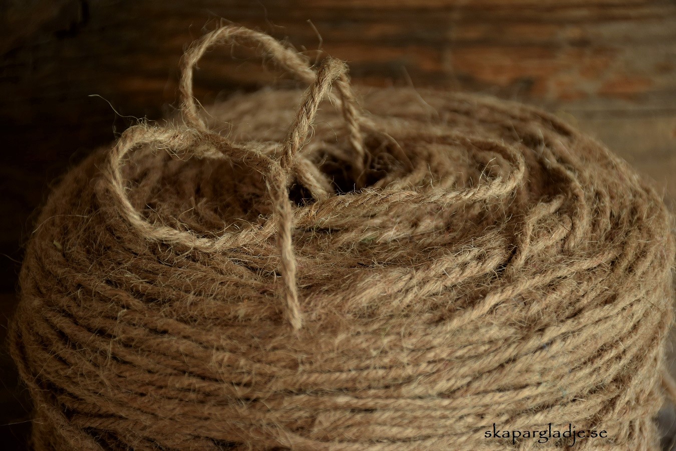 Jute Snöre Natur 4trådigt 3,5mm