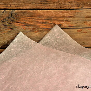 Dekorations-Papper Vaxat Rosa Ark i Olika Strl.