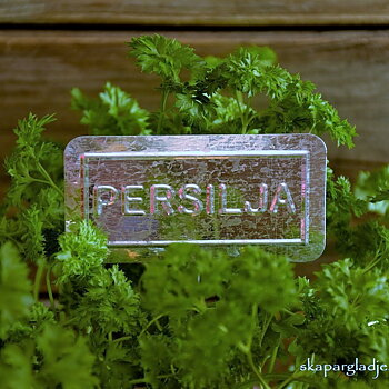 Kryddskylt Persilja i Metall