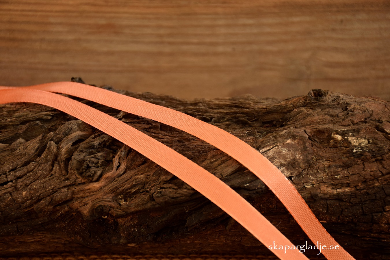 Band Enfärgat Mörk Lax-Rosa 10mm