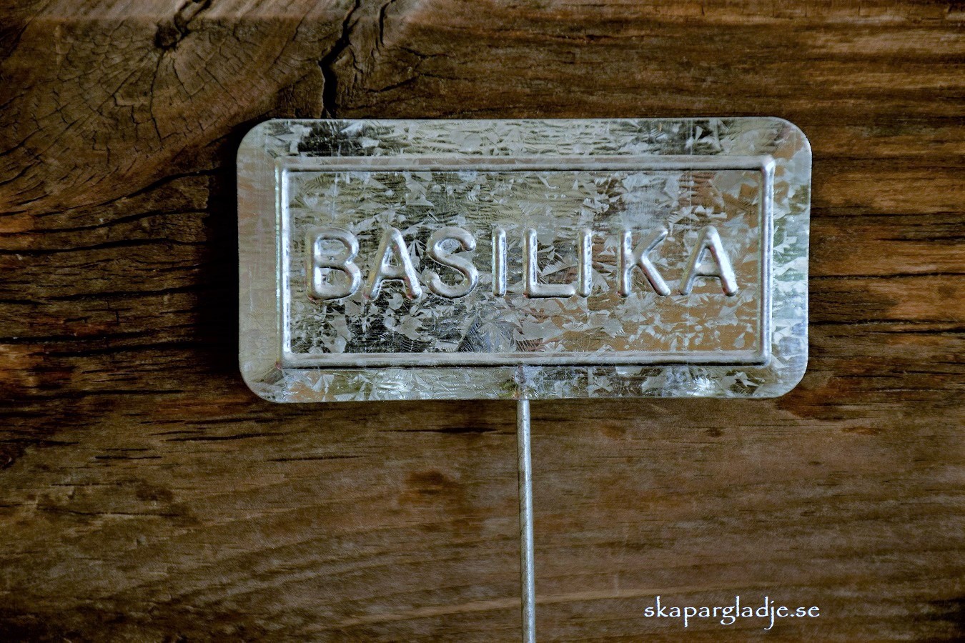 Kryddskylt Basilika i Metall  - 2