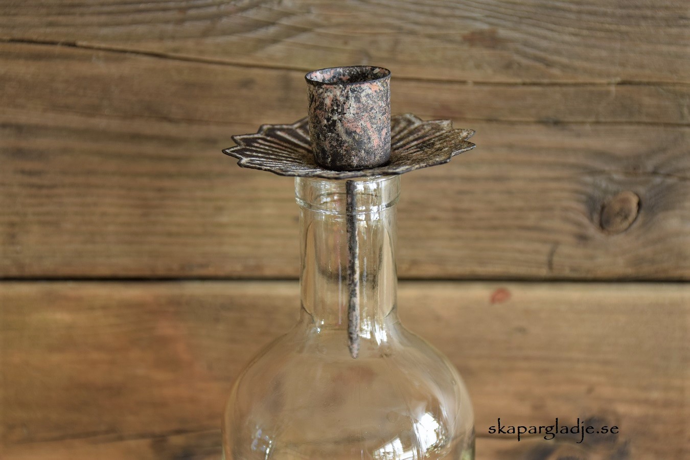 Glas- Flaska/Vas/Ljusstake m Kork  St/Set - 3