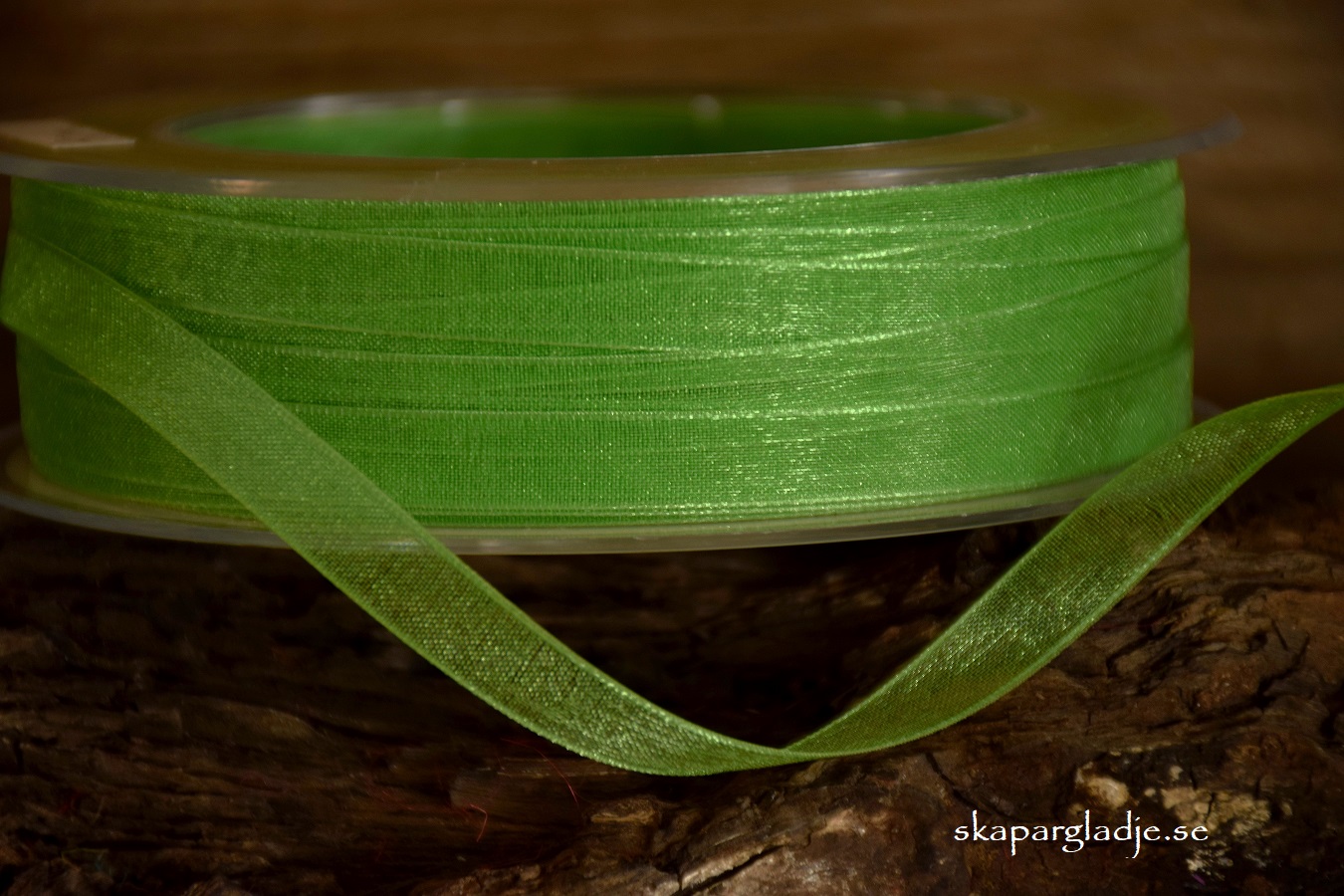 Band Organza Gräsgrön ca 7mm