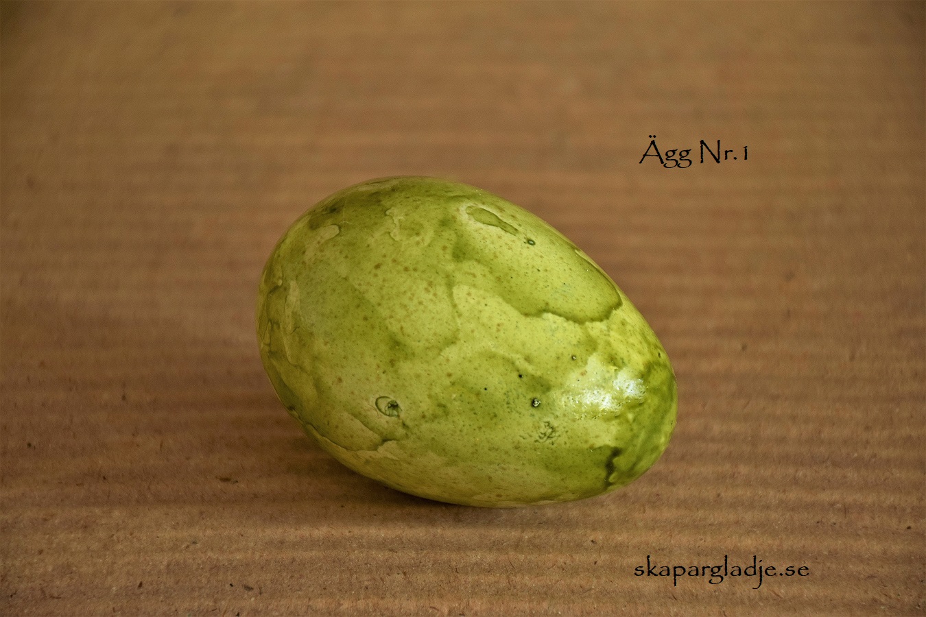 Ägg Anka Äkta Batik-melerat Grönt - 2